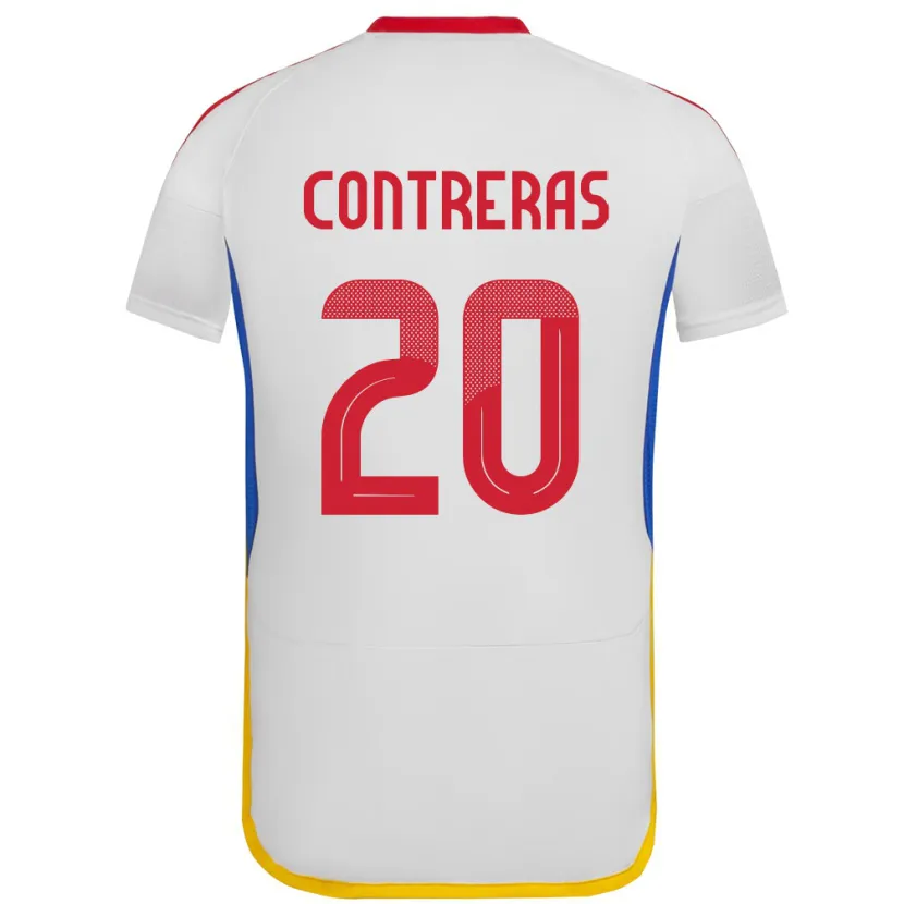 Danxen Dame Venezuela Anderson Contreras #20 Hvit Bortetrøye Drakt Trøye 24-26 Skjorter T-Skjorte