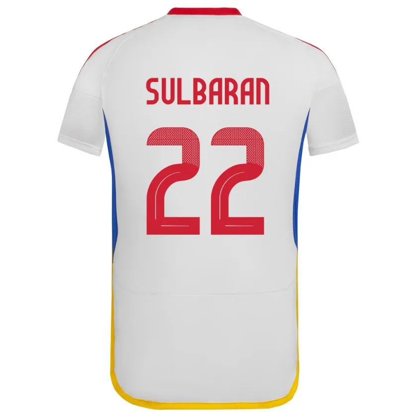 Danxen Dame Venezuela Manuel Sulbarán #22 Hvit Bortetrøye Drakt Trøye 24-26 Skjorter T-Skjorte