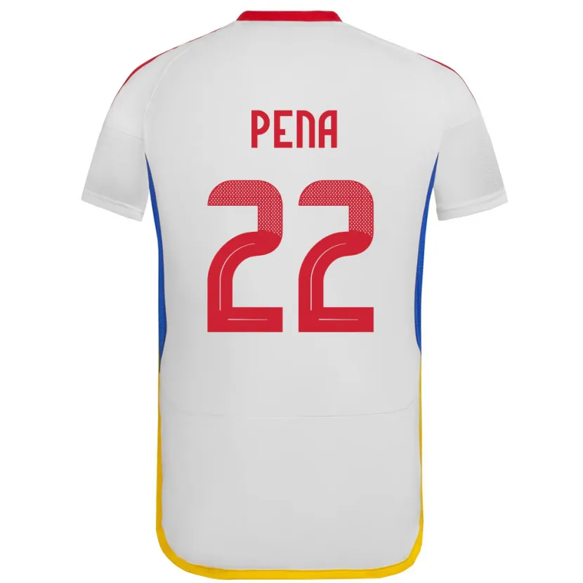 Danxen Dame Venezuela Lewuis Peña #22 Hvit Bortetrøye Drakt Trøye 24-26 Skjorter T-Skjorte