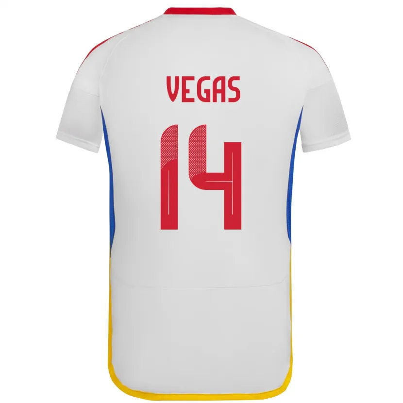 Danxen Dame Venezuela Miguel Vegas #14 Hvit Bortetrøye Drakt Trøye 24-26 Skjorter T-Skjorte