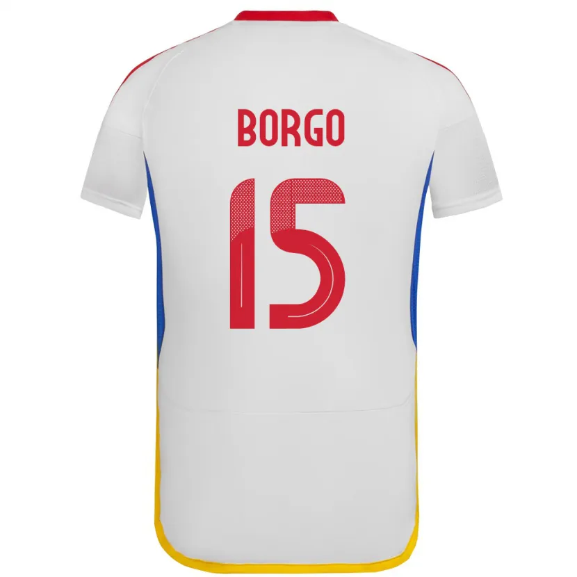 Danxen Dame Venezuela Ángel Borgo #15 Hvit Bortetrøye Drakt Trøye 24-26 Skjorter T-Skjorte