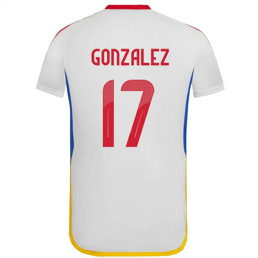 Danxen Dame Venezuela Mayken González #17 Hvit Bortetrøye Drakt Trøye 24-26 Skjorter T-Skjorte