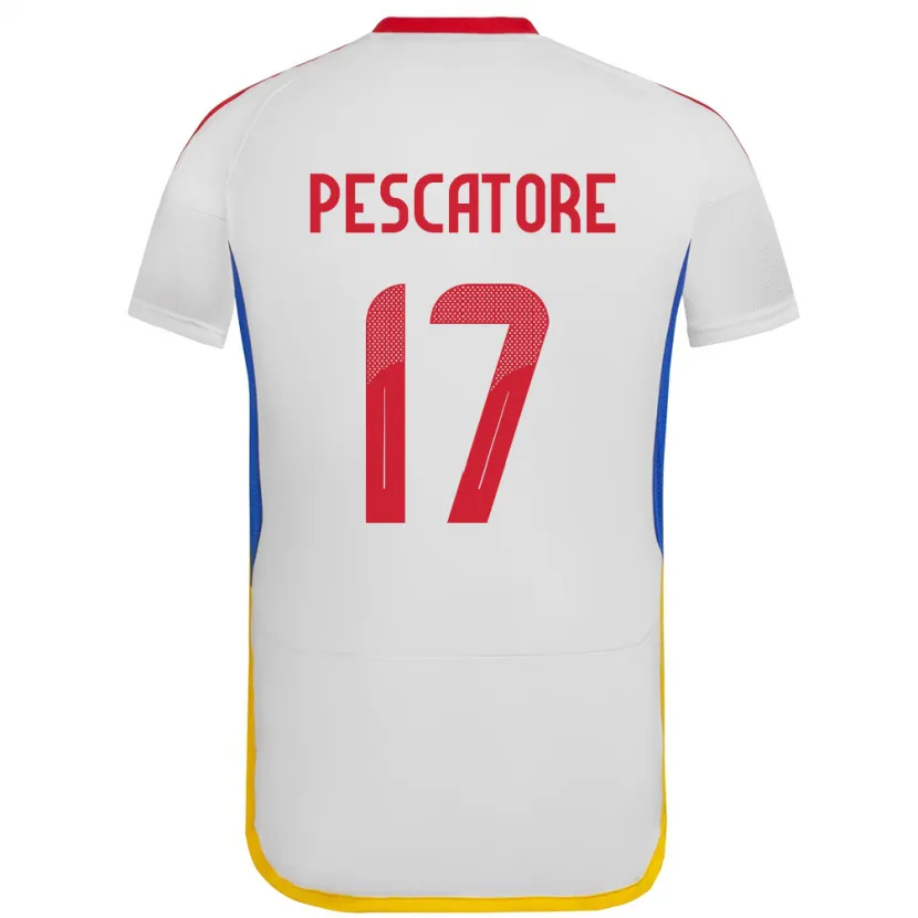 Danxen Dame Venezuela Camila Pescatore #17 Hvit Bortetrøye Drakt Trøye 24-26 Skjorter T-Skjorte