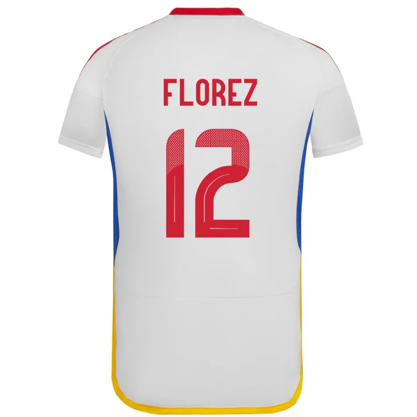 Danxen Dame Venezuela Génesis Flórez #12 Hvit Bortetrøye Drakt Trøye 24-26 Skjorter T-Skjorte