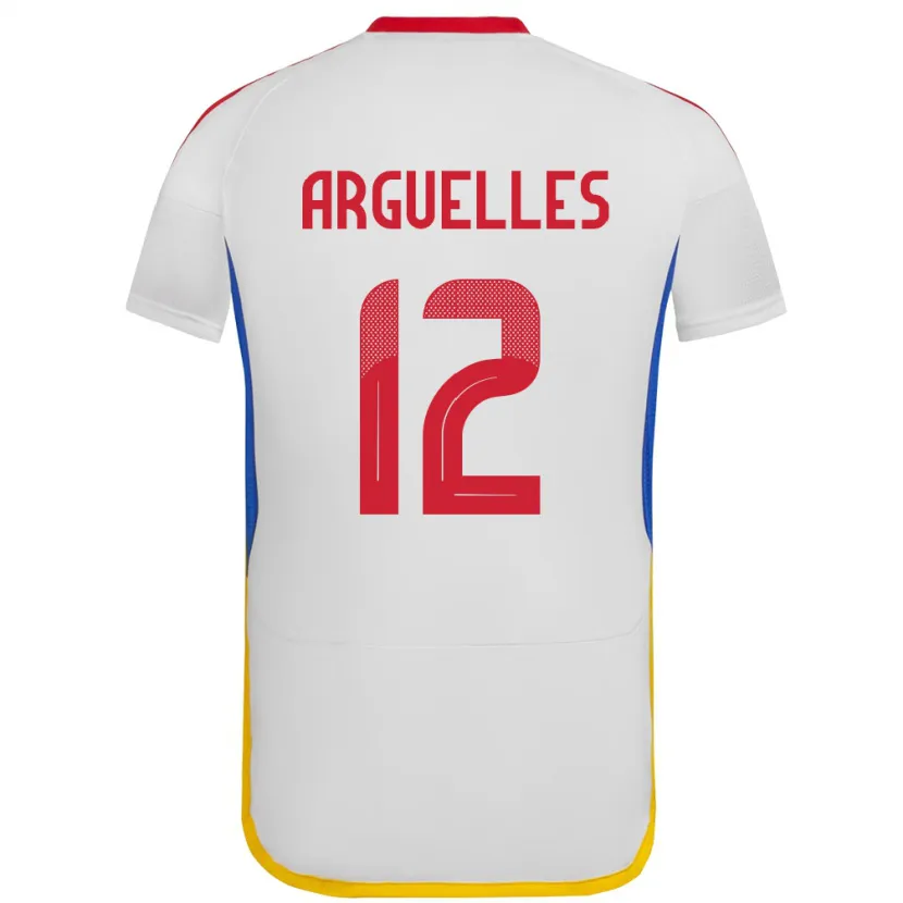 Danxen Dame Venezuela Wilmary Argüelles #12 Hvit Bortetrøye Drakt Trøye 24-26 Skjorter T-Skjorte
