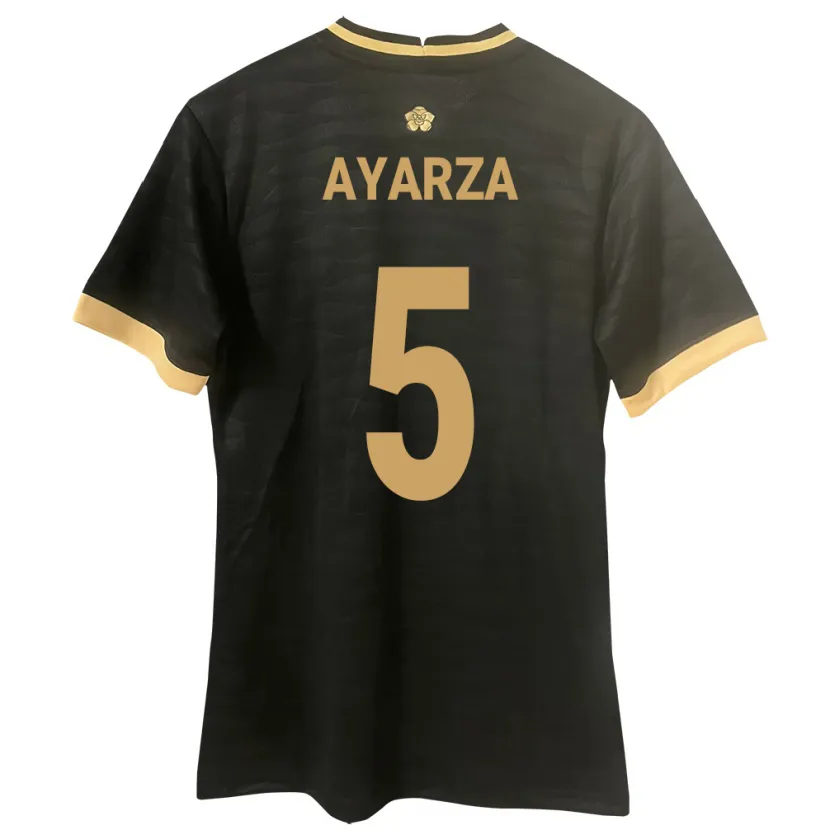 Danxen Dame Panama Abdiel Ayarza #5 Svart Bortetrøye Drakt Trøye 24-26 Skjorter T-Skjorte