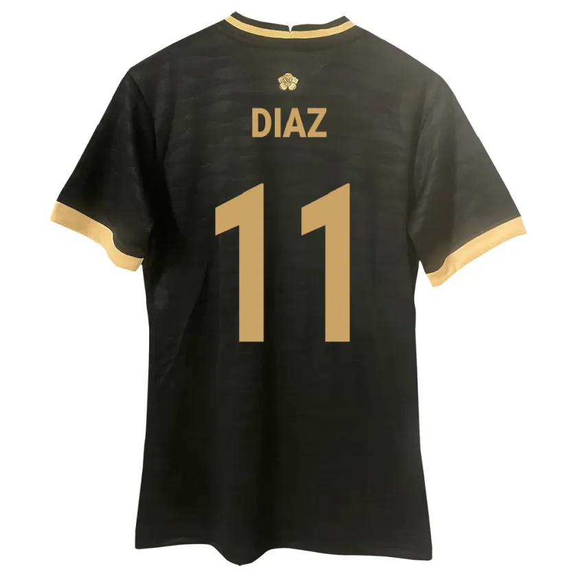 Danxen Dame Panama Ismael Díaz #11 Svart Bortetrøye Drakt Trøye 24-26 Skjorter T-Skjorte