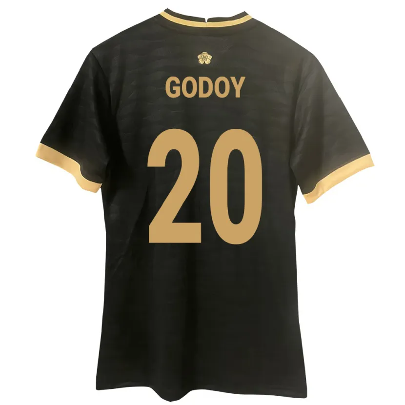 Danxen Dame Panama Aníbal Godoy #20 Svart Bortetrøye Drakt Trøye 24-26 Skjorter T-Skjorte