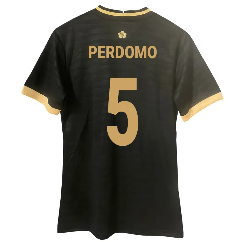 Danxen Dame Panama Reyniel Perdomo #5 Svart Bortetrøye Drakt Trøye 24-26 Skjorter T-Skjorte