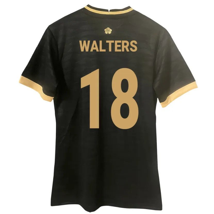 Danxen Dame Panama Kairo Walters #18 Svart Bortetrøye Drakt Trøye 24-26 Skjorter T-Skjorte
