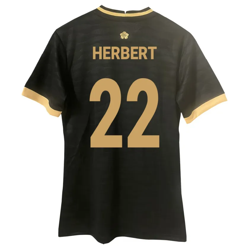 Danxen Dame Panama Antony Herbert #22 Svart Bortetrøye Drakt Trøye 24-26 Skjorter T-Skjorte