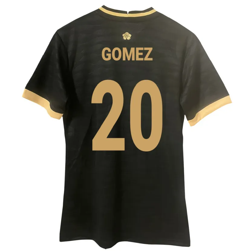 Danxen Dame Panama Ernesto Gómez #20 Svart Bortetrøye Drakt Trøye 24-26 Skjorter T-Skjorte