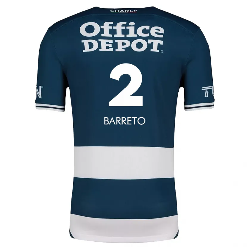 Danxen Barn Sergio Barreto #2 Blå Hvit Hjemmetrøye Drakt Trøye 2024/25 Skjorter T-Skjorte