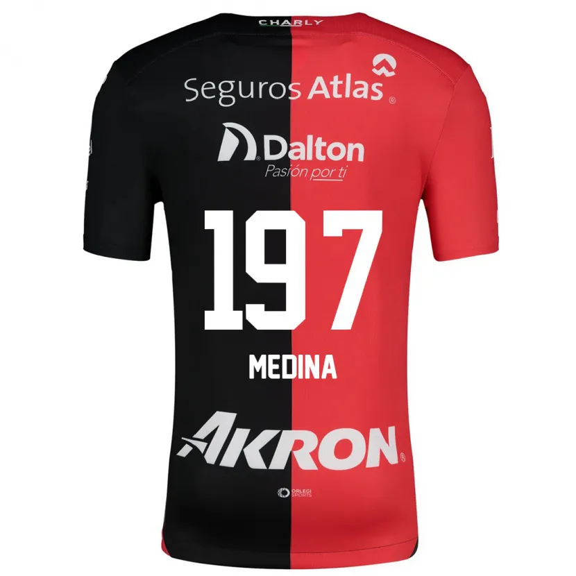 Danxen Barn Héctor Medina #197 Rød Svart Hjemmetrøye Drakt Trøye 2024/25 Skjorter T-Skjorte