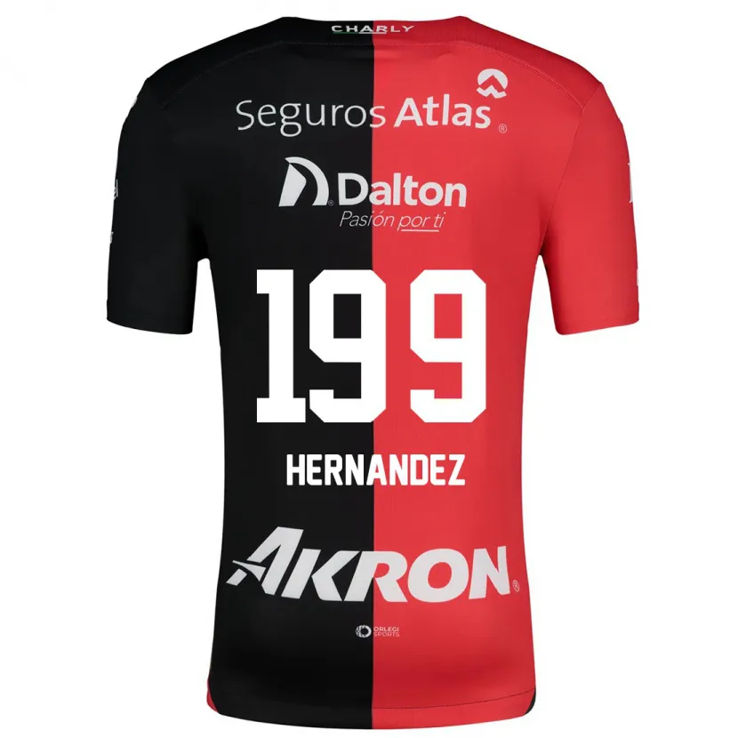 Danxen Barn Sergio Hernández #199 Rød Svart Hjemmetrøye Drakt Trøye 2024/25 Skjorter T-Skjorte