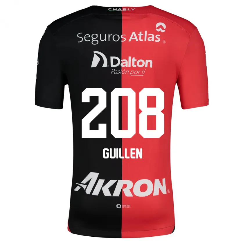 Danxen Barn Jesús Guillén #208 Rød Svart Hjemmetrøye Drakt Trøye 2024/25 Skjorter T-Skjorte