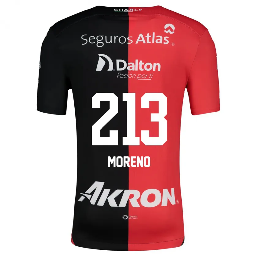 Danxen Barn Eduardo Moreno #213 Rød Svart Hjemmetrøye Drakt Trøye 2024/25 Skjorter T-Skjorte