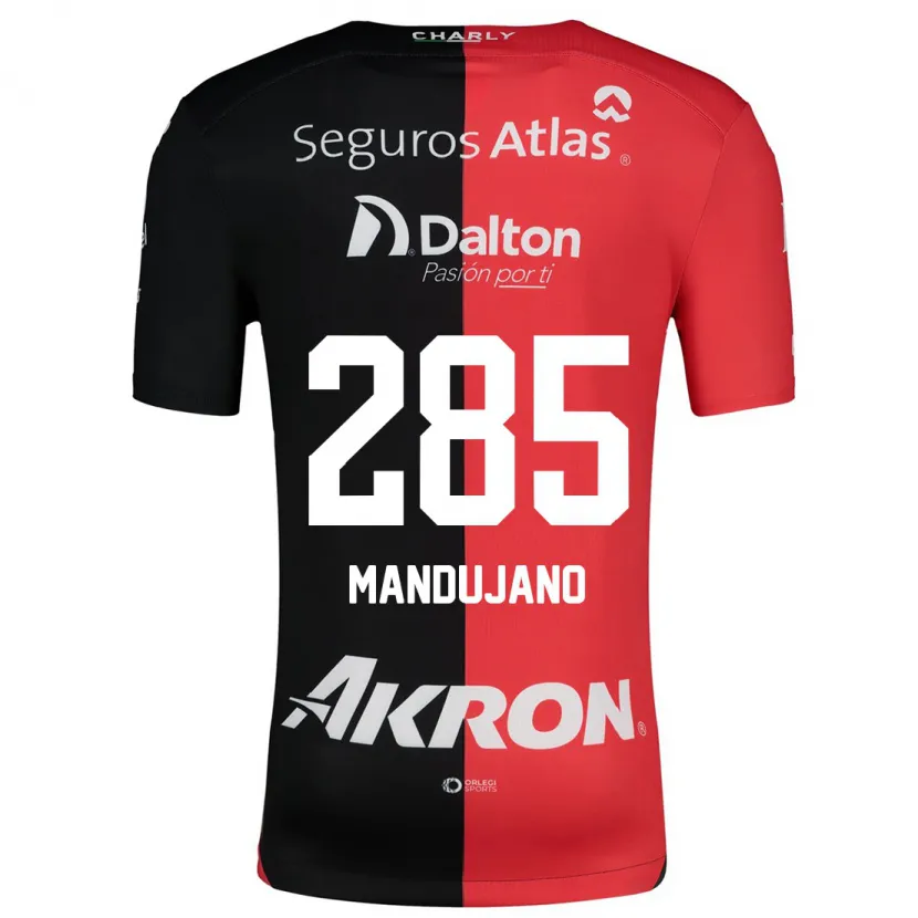 Danxen Barn Sebastián Mandujano #285 Rød Svart Hjemmetrøye Drakt Trøye 2024/25 Skjorter T-Skjorte