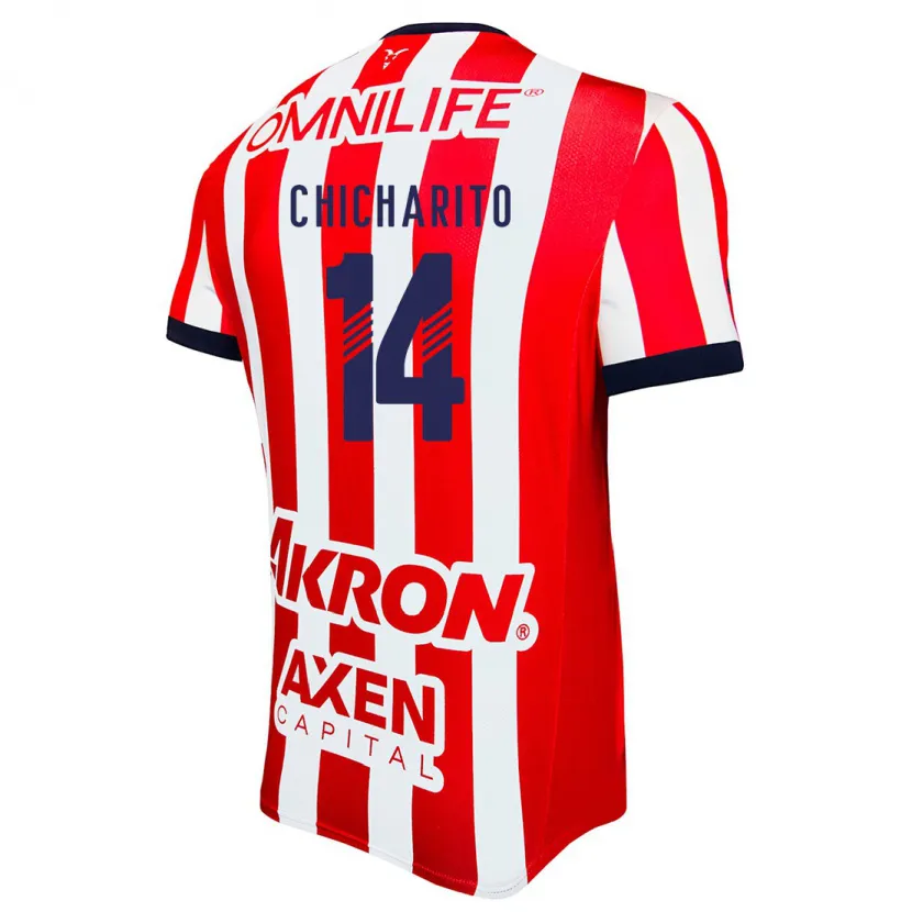 Danxen Barn Chicharito #14 Rød Hvit Blå Hjemmetrøye Drakt Trøye 2024/25 Skjorter T-Skjorte