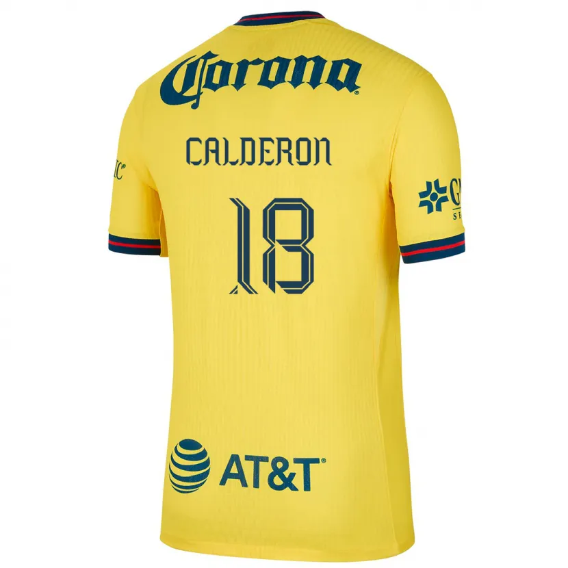 Danxen Barn Cristian Calderón #18 Gul Blå Hjemmetrøye Drakt Trøye 2024/25 Skjorter T-Skjorte