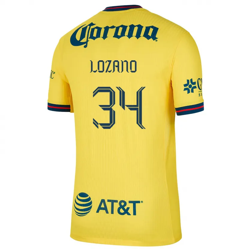 Danxen Barn Esteban Lozano #34 Gul Blå Hjemmetrøye Drakt Trøye 2024/25 Skjorter T-Skjorte