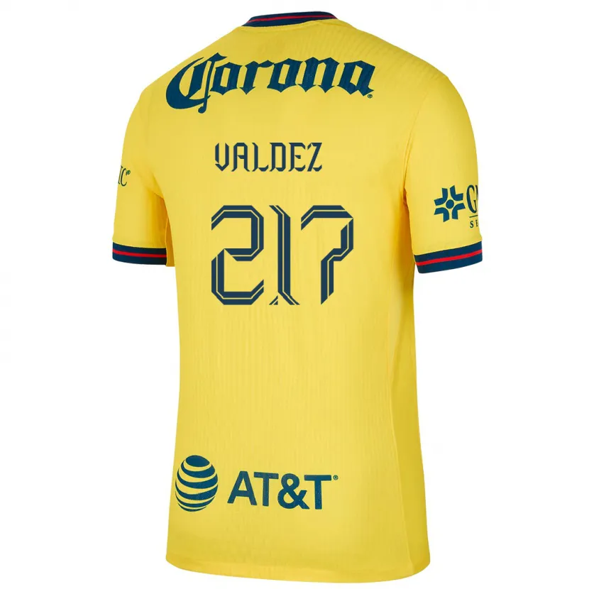 Danxen Barn Víctor Valdez #217 Gul Blå Hjemmetrøye Drakt Trøye 2024/25 Skjorter T-Skjorte