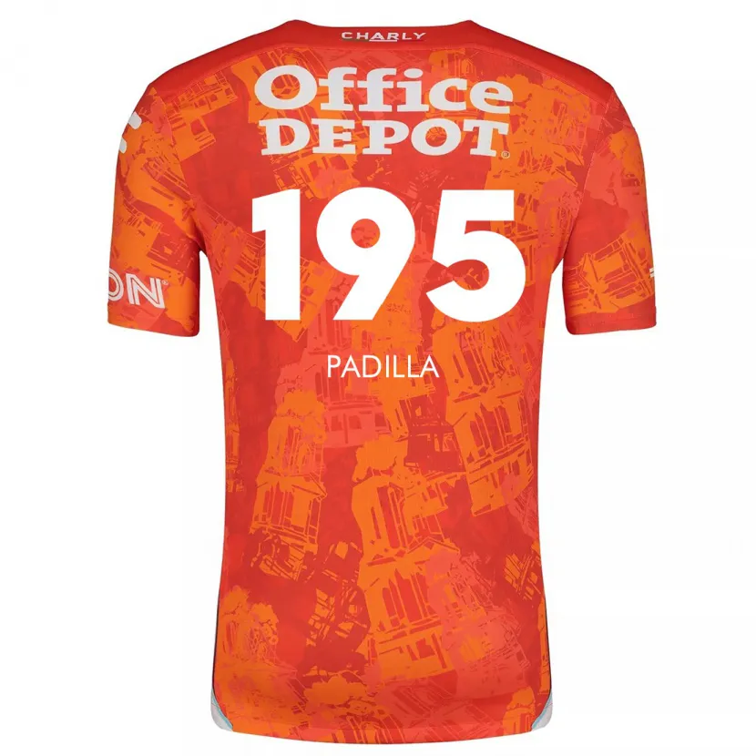 Danxen Barn Ángel Padilla #195 Oransje Hvit Bortetrøye Drakt Trøye 2024/25 Skjorter T-Skjorte