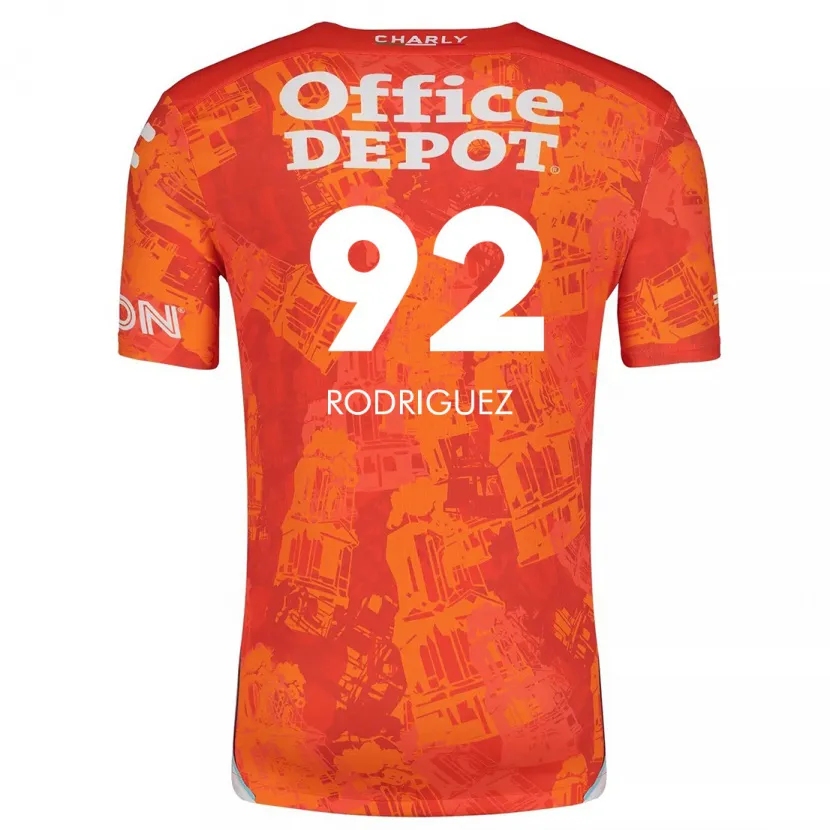 Danxen Barn Sergio Rodríguez #92 Oransje Hvit Bortetrøye Drakt Trøye 2024/25 Skjorter T-Skjorte