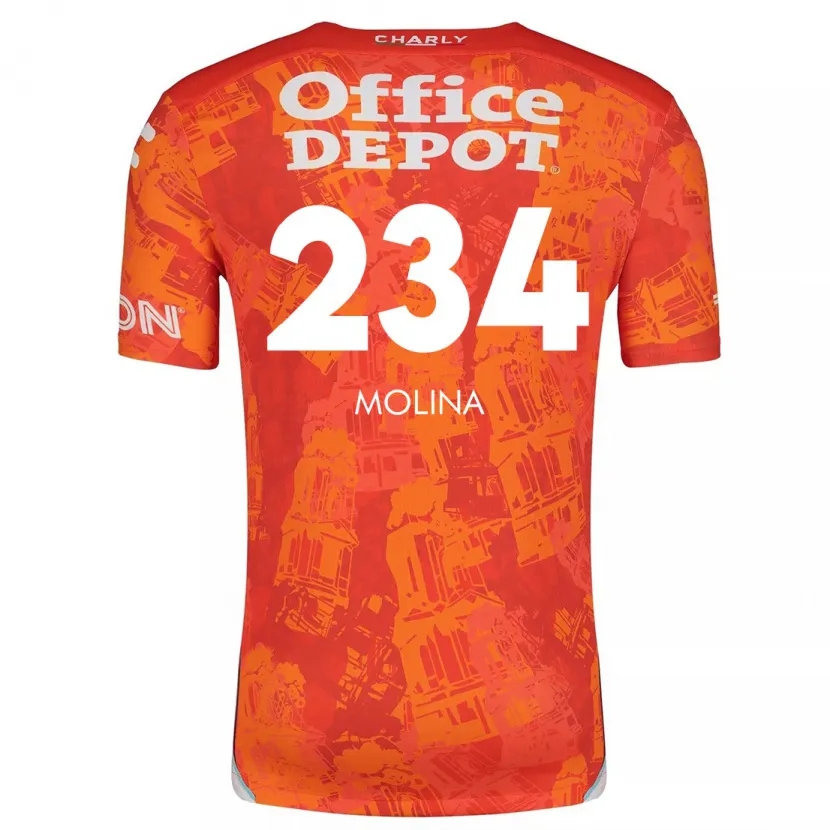 Danxen Barn Yoshimar Molina #234 Oransje Hvit Bortetrøye Drakt Trøye 2024/25 Skjorter T-Skjorte
