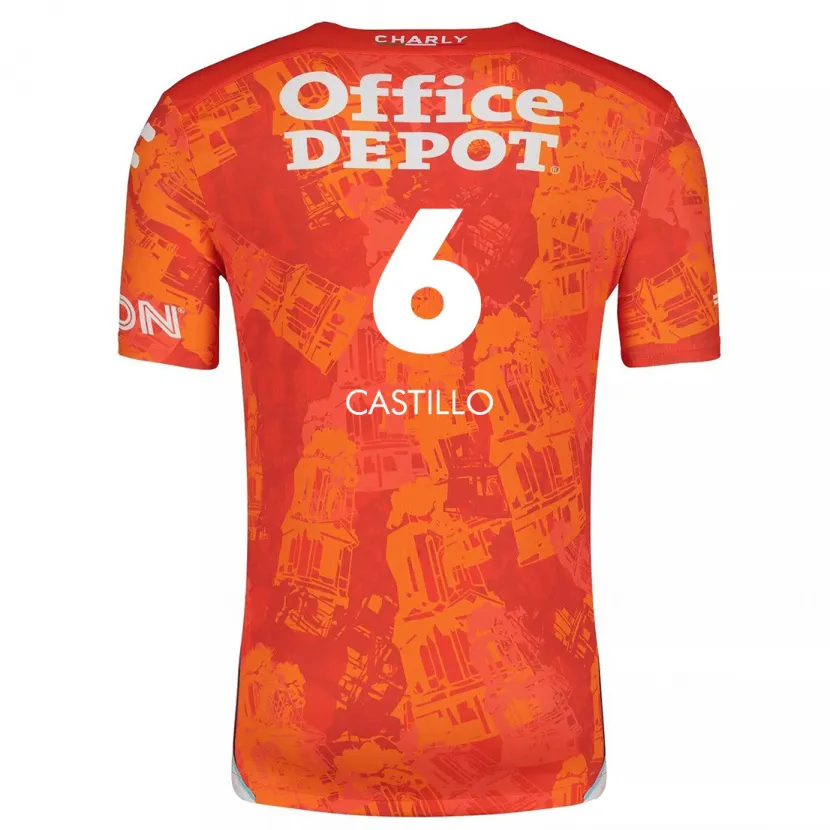 Danxen Barn Byron Castillo #6 Oransje Hvit Bortetrøye Drakt Trøye 2024/25 Skjorter T-Skjorte