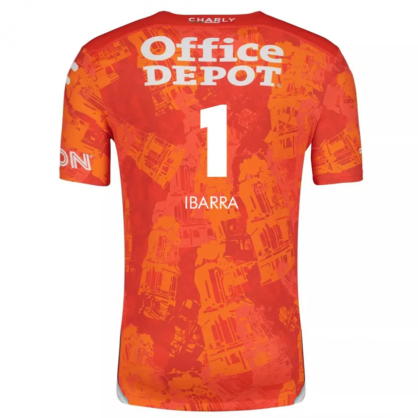 Danxen Barn Fabiola Ibarra #1 Oransje Hvit Bortetrøye Drakt Trøye 2024/25 Skjorter T-Skjorte