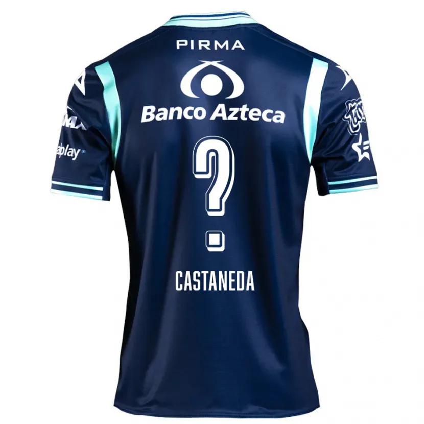 Danxen Barn Christian Castañeda #0 Marineblå Bortetrøye Drakt Trøye 2024/25 Skjorter T-Skjorte