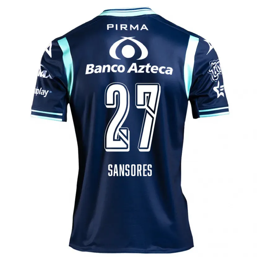 Danxen Barn Miguel Sansores #27 Marineblå Bortetrøye Drakt Trøye 2024/25 Skjorter T-Skjorte