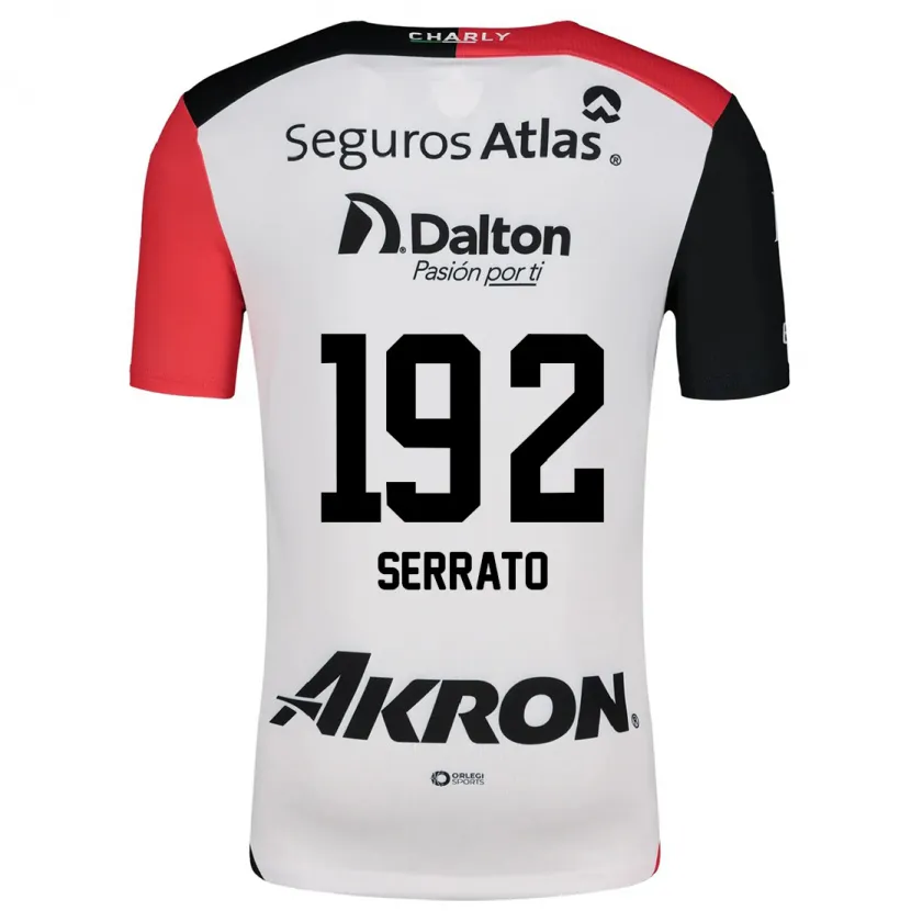 Danxen Barn Jesús Serrato #192 Hvit Rød Svart Bortetrøye Drakt Trøye 2024/25 Skjorter T-Skjorte