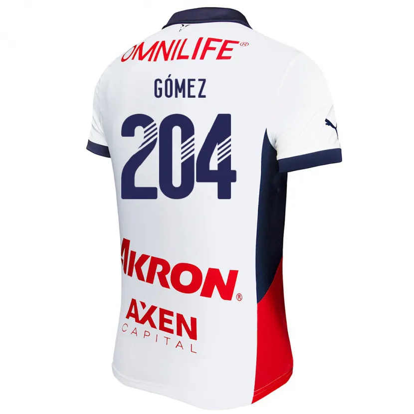 Danxen Barn Luis Gómez #204 Hvit Rød Blå Bortetrøye Drakt Trøye 2024/25 Skjorter T-Skjorte