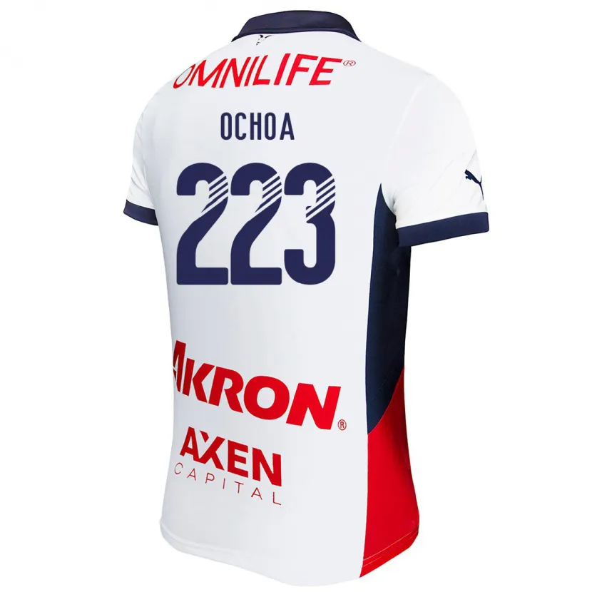 Danxen Barn Diego Ochoa #223 Hvit Rød Blå Bortetrøye Drakt Trøye 2024/25 Skjorter T-Skjorte