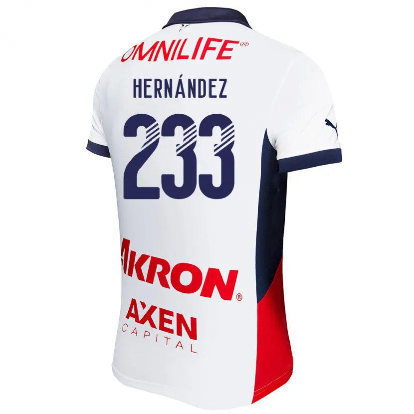 Danxen Barn Zinedine Hernández #233 Hvit Rød Blå Bortetrøye Drakt Trøye 2024/25 Skjorter T-Skjorte