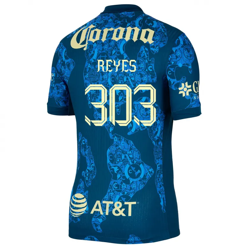 Danxen Barn Diego Reyes #303 Blå Gul Bortetrøye Drakt Trøye 2024/25 Skjorter T-Skjorte
