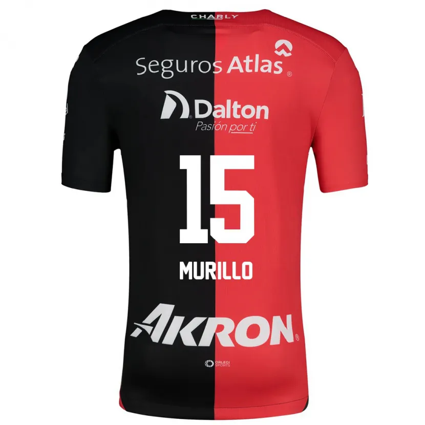 Danxen Mann Jhon Murillo #15 Rød Svart Hjemmetrøye Drakt Trøye 2024/25 Skjorter T-Skjorte