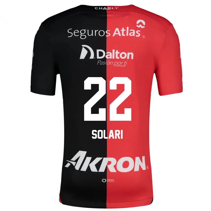 Danxen Mann Augusto Solari #22 Rød Svart Hjemmetrøye Drakt Trøye 2024/25 Skjorter T-Skjorte