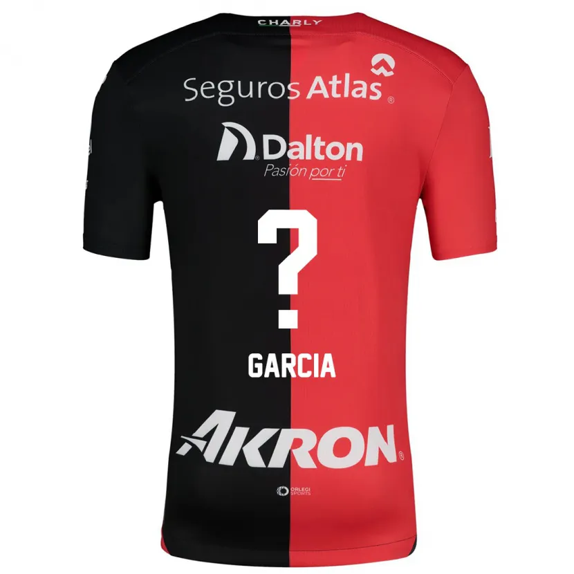 Danxen Mann Ángel García #0 Rød Svart Hjemmetrøye Drakt Trøye 2024/25 Skjorter T-Skjorte