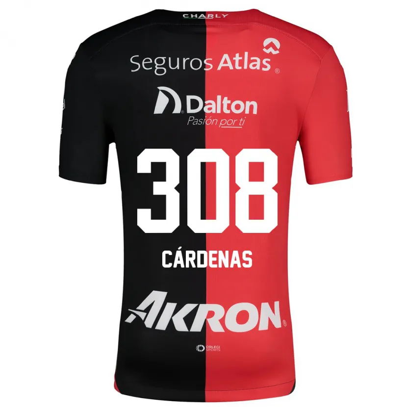 Danxen Mann Rodrigo Cárdenas #308 Rød Svart Hjemmetrøye Drakt Trøye 2024/25 Skjorter T-Skjorte
