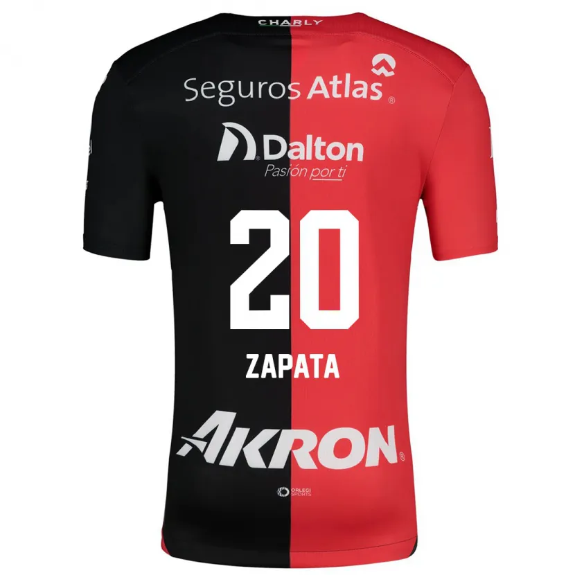 Danxen Mann Juan Zapata #20 Rød Svart Hjemmetrøye Drakt Trøye 2024/25 Skjorter T-Skjorte