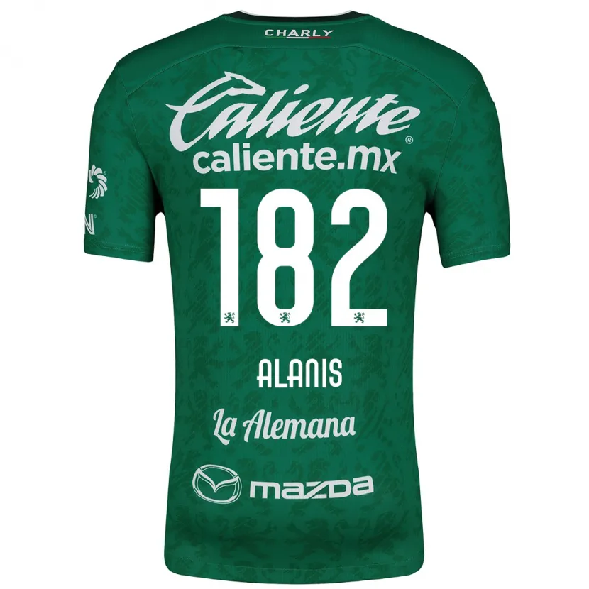 Danxen Mann Alejandro Alanís #182 Grønn Hvit Hjemmetrøye Drakt Trøye 2024/25 Skjorter T-Skjorte