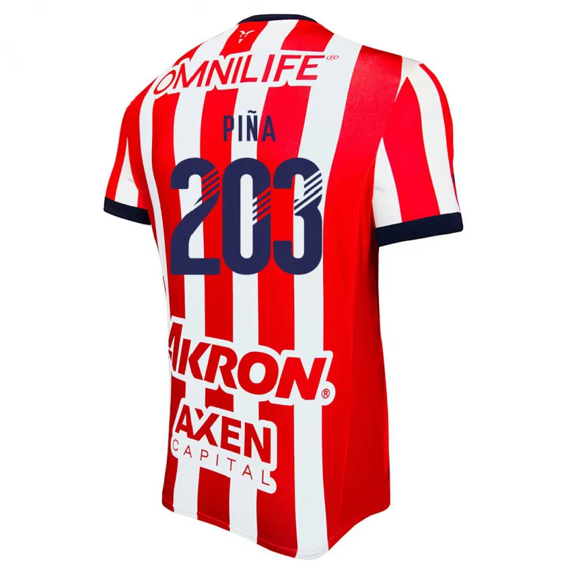 Danxen Mann Fernando Piña #203 Rød Hvit Blå Hjemmetrøye Drakt Trøye 2024/25 Skjorter T-Skjorte
