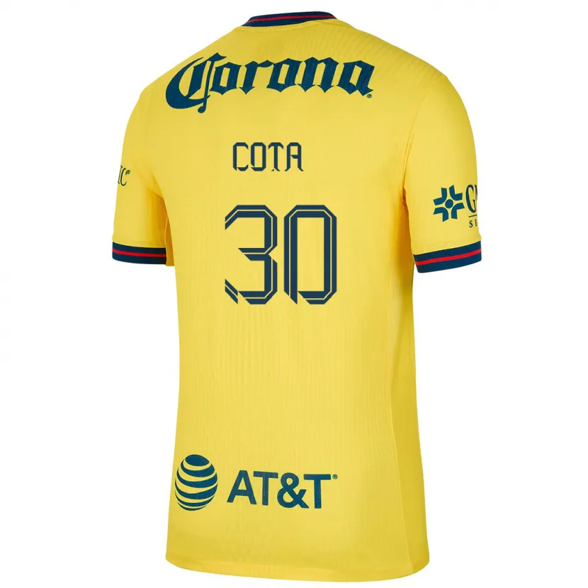 Danxen Mann Rodolfo Cota #30 Gul Blå Hjemmetrøye Drakt Trøye 2024/25 Skjorter T-Skjorte