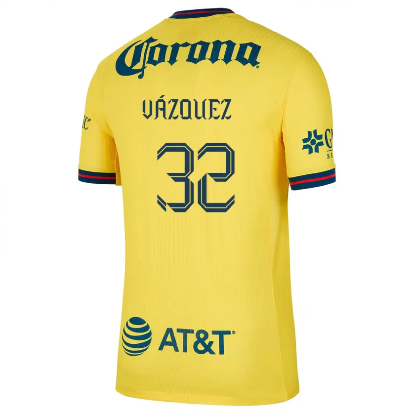 Danxen Mann Miguel Vázquez #32 Gul Blå Hjemmetrøye Drakt Trøye 2024/25 Skjorter T-Skjorte