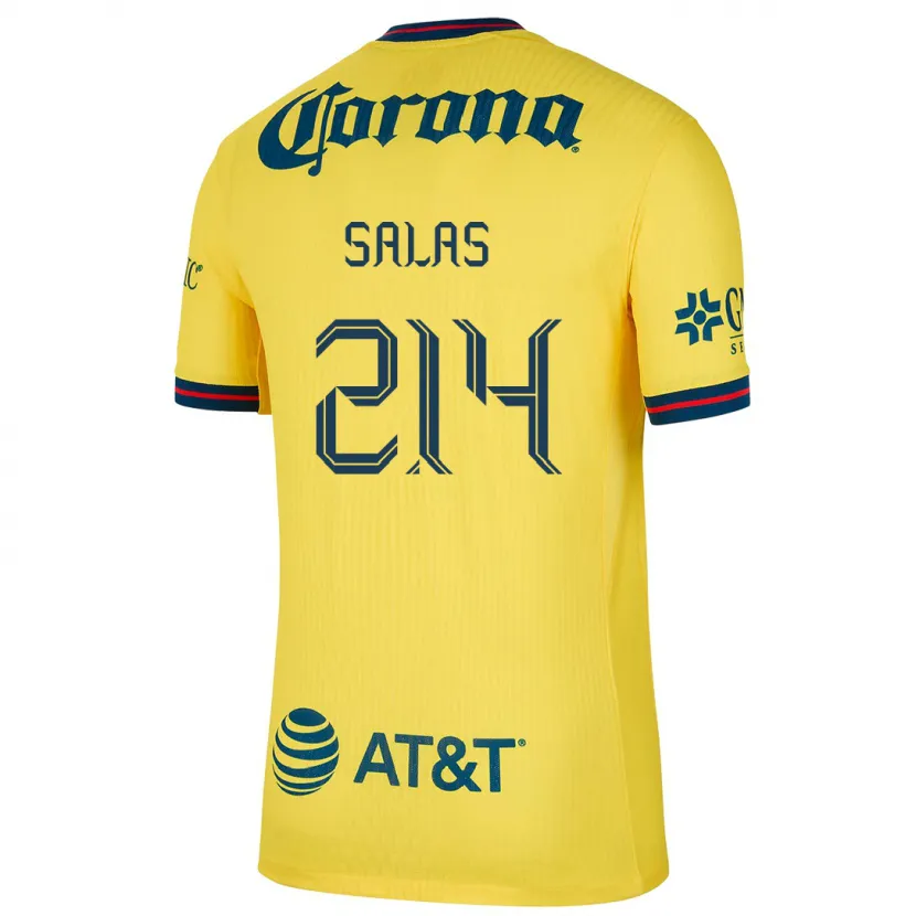 Danxen Mann Patricio Salas #214 Gul Blå Hjemmetrøye Drakt Trøye 2024/25 Skjorter T-Skjorte