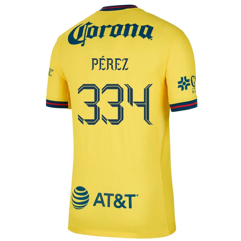 Danxen Mann Diego Pérez #334 Gul Blå Hjemmetrøye Drakt Trøye 2024/25 Skjorter T-Skjorte