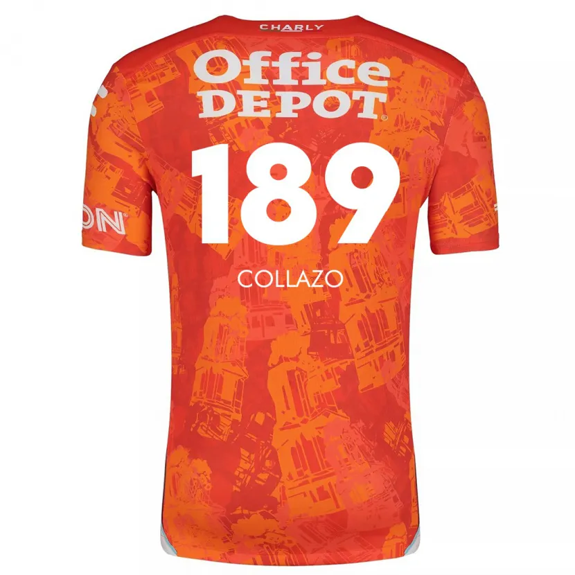 Danxen Mann David Collazo #189 Oransje Hvit Bortetrøye Drakt Trøye 2024/25 Skjorter T-Skjorte